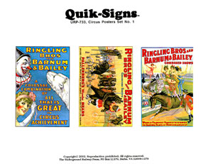 CIRCUS POSTER (DECALS) - SET NO. 1